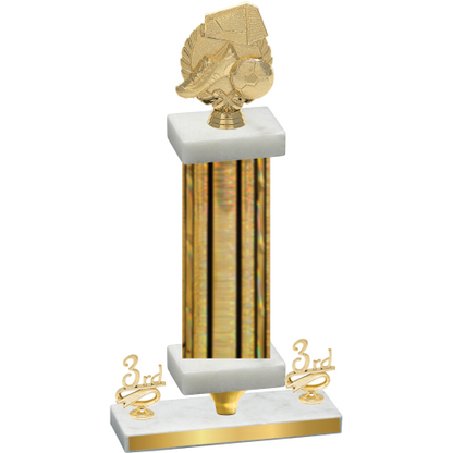 Premium Single Gold Glacier Third Place Soccer Trophy