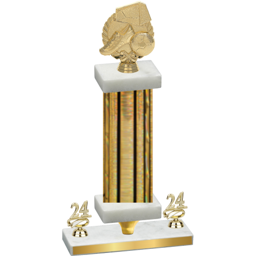 Premium Single Gold Glacier Year Soccer Trophy