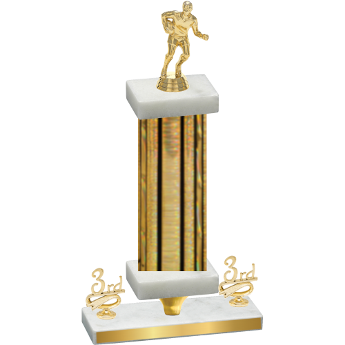 Premium Single Gold Glacier Third Place Rugby Trophy
