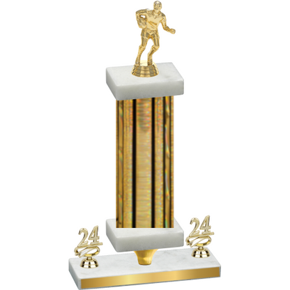 Premium Single Gold Glacier Year Rugby Trophy