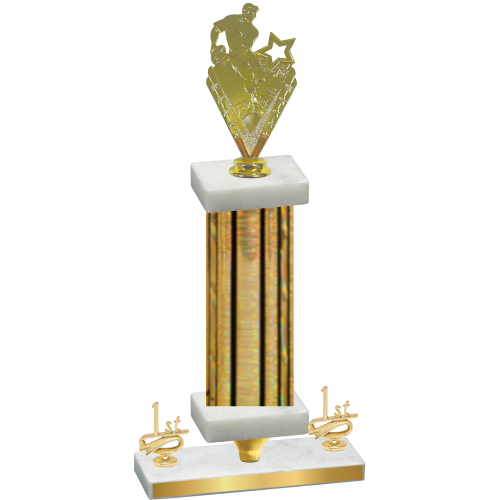 Premium Single Gold Glacier First Place Rugby Trophy
