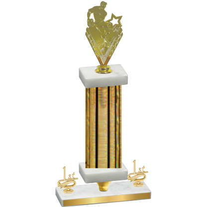 Premium Single Gold Glacier First Place Rugby Trophy