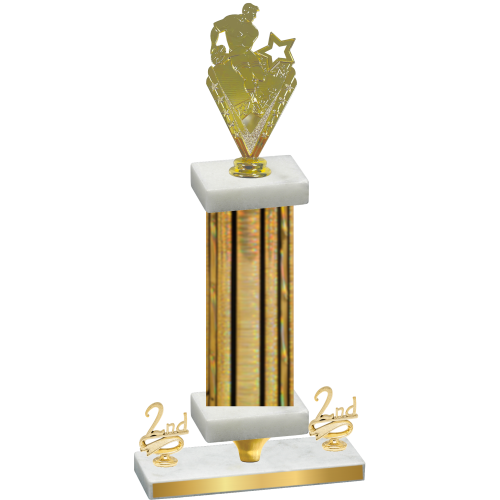 Premium Single Gold Glacier Second Place Rugby Trophy