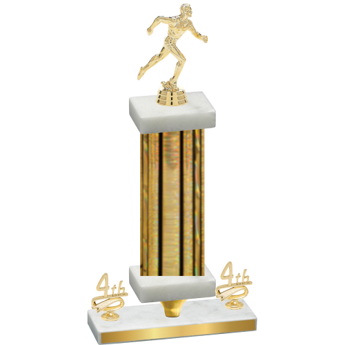 Premium Single Gold Glacier Fourth Place Running Trophy
