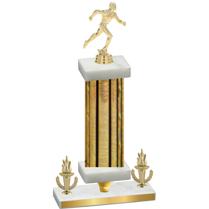 Premium Single Gold Glacier Victory Running Trophy