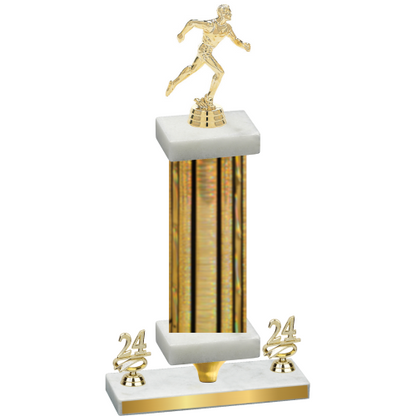 Premium Single Gold Glacier Year Running Trophy