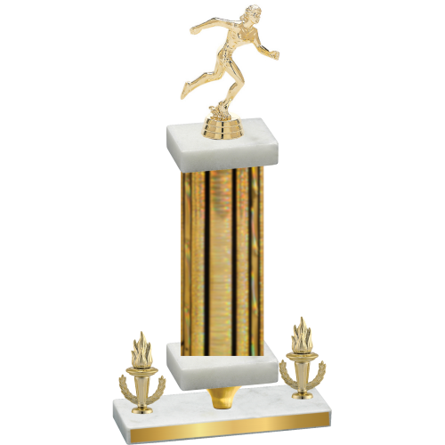 Premium Single Gold Glacier Victory Running Trophy