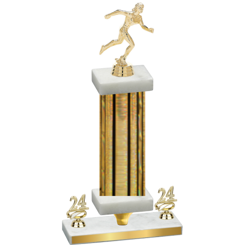 Premium Single Gold Glacier Year Running Trophy