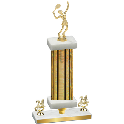 Premium Single Gold Glacier Year Tennis Trophy
