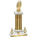 Premium Single Gold Glacier Victory Football Trophy