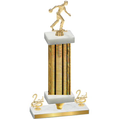 Premium Single Gold Glacier Second Place Bowling Trophy