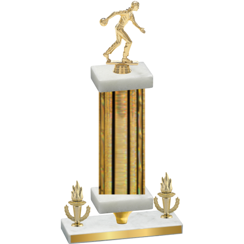 Premium Single Gold Glacier Victory Bowling Trophy