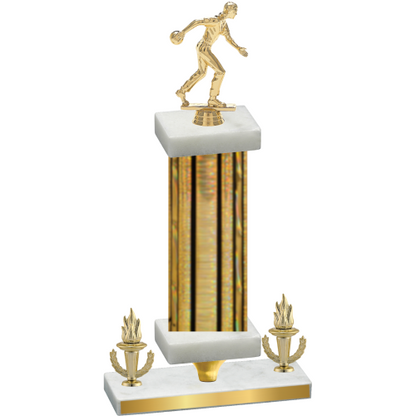Premium Single Gold Glacier Victory Bowling Trophy