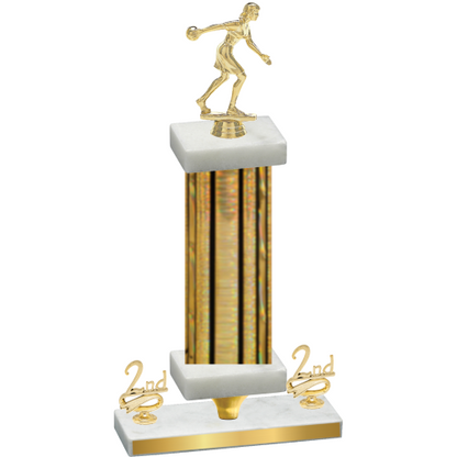 Premium Single Gold Glacier Second Place Bowling Trophy