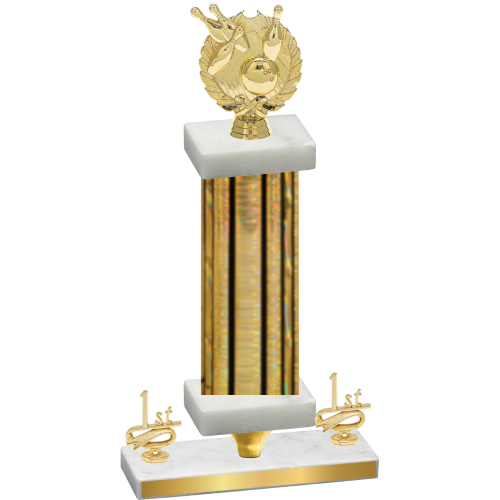 Premium Single Gold Glacier First Place Bowling Trophy