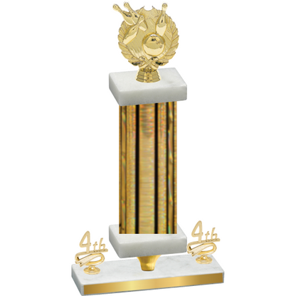 Premium Single Gold Glacier Fourth Place Bowling Trophy