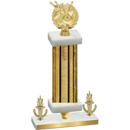 Premium Single Gold Glacier Victory Bowling Trophy