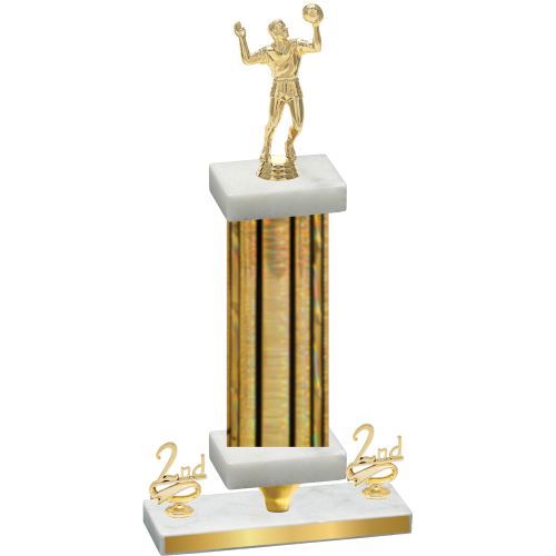 Premium Single Gold Glacier Second Place Volleyball Trophy