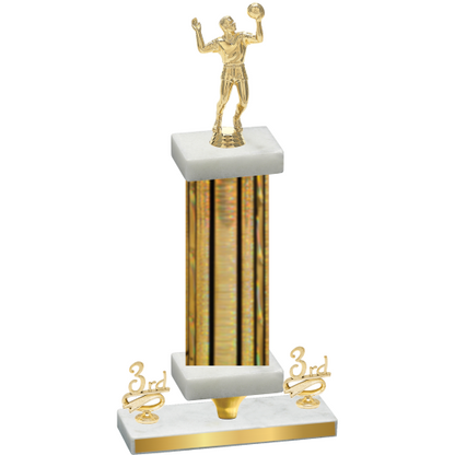 Premium Single Gold Glacier Third Place Volleyball Trophy