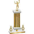 Premium Single Gold Glacier Victory Volleyball Trophy