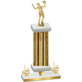 Premium Single Gold Glacier First Place Volleyball Trophy
