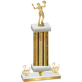 Premium Single Gold Glacier Second Place Volleyball Trophy