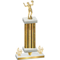 Premium Single Gold Glacier Fourth Place Volleyball Trophy