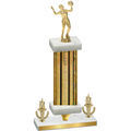 Premium Single Gold Glacier Victory Volleyball Trophy