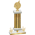 Premium Single Gold Glacier Second Place Volleyball Trophy