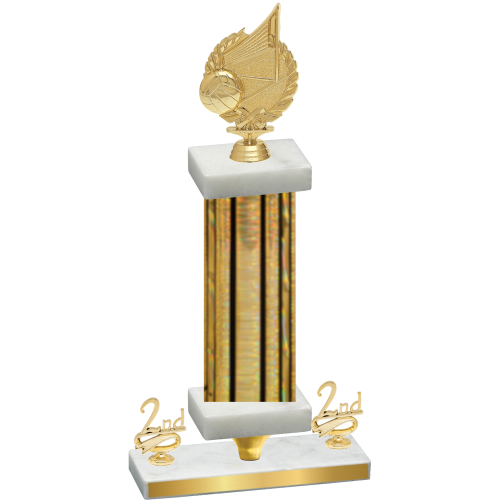 Premium Single Gold Glacier Second Place Volleyball Trophy