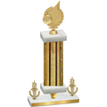 Premium Single Gold Glacier Victory Volleyball Trophy