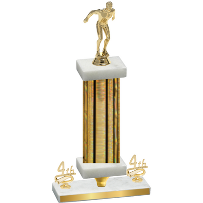 Premium Single Gold Glacier Fourth Place Swimming Trophy