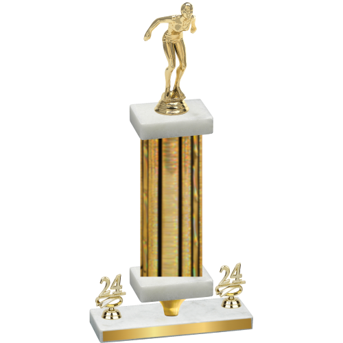 Premium Single Gold Glacier Year Tennis Trophy