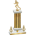 Premium Single Gold Glacier Victory Football Trophy