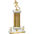 Premium Single Gold Glacier Year Football Trophy