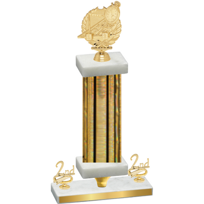 Premium Single Gold Glacier Second Place Swimming Trophy