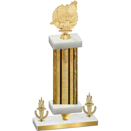 Premium Single Gold Glacier Victory Swimming Trophy