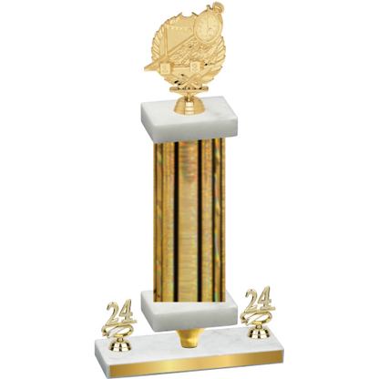 Premium Single Gold Glacier Year Swimming Trophy