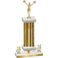 Premium Single Gold Glacier Year Cheerleading Trophy