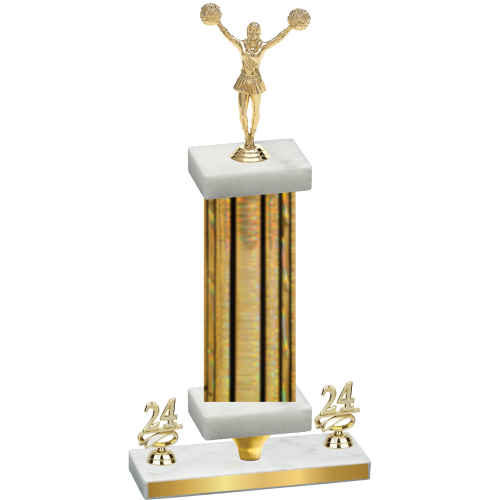 Premium Single Gold Glacier Year Cheerleading Trophy