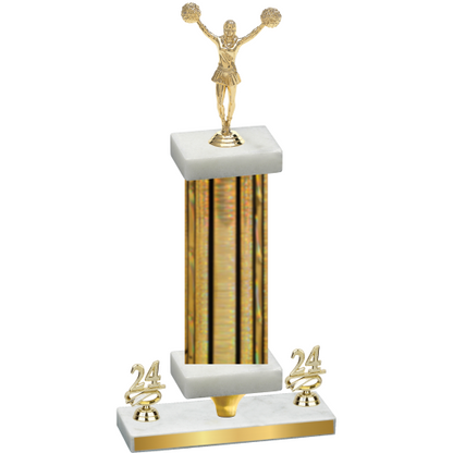 Premium Single Gold Glacier Year Cheerleading Trophy