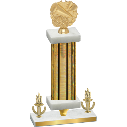 Premium Single Gold Glacier Victory Cheerleading Trophy