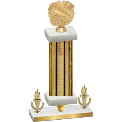 Premium Single Gold Glacier Victory Cheerleading Trophy