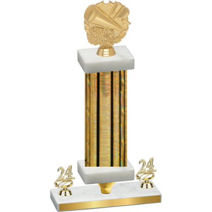 Premium Single Gold Glacier Year Cheerleading Trophy