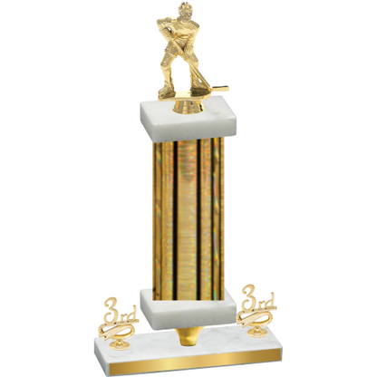 Premium Single Gold Glacier Third Place Hockey Trophy