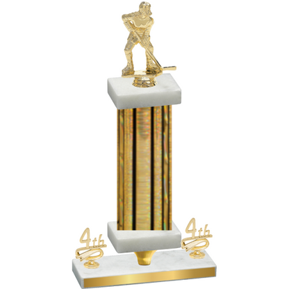 Premium Single Gold Glacier Fourth Place Hockey Trophy