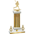 Premium Single Gold Glacier Victory Lacrosse Trophy