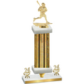 Premium Single Gold Glacier Year Lacrosse Trophy
