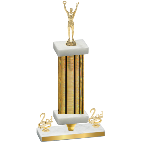 Premium Single Gold Glacier Second Place Victory Trophy