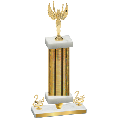 Premium Single Gold Glacier Second Place Victory Trophy